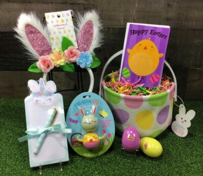 Filled Easter Basket ~ For Girls Ages 3+ ~ Ready to Gift ~ 9 BRAND NEW ITEMS!  