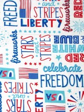 Patriotic Fabric Freedom Words Great American Summer Cotton Henry Glass Yard