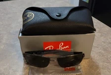 🔥 RAY-BAN RB3516 004/71 Square Aviator BLACK Sunglasses Italy 59mm 14mm 140mm