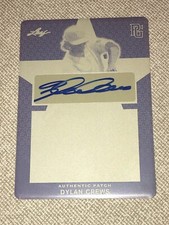 DYLAN CREWS 2019 Leaf Perfect Game AUTOGRAPH Plate #1/1 LSU TIGERS NATIONALS