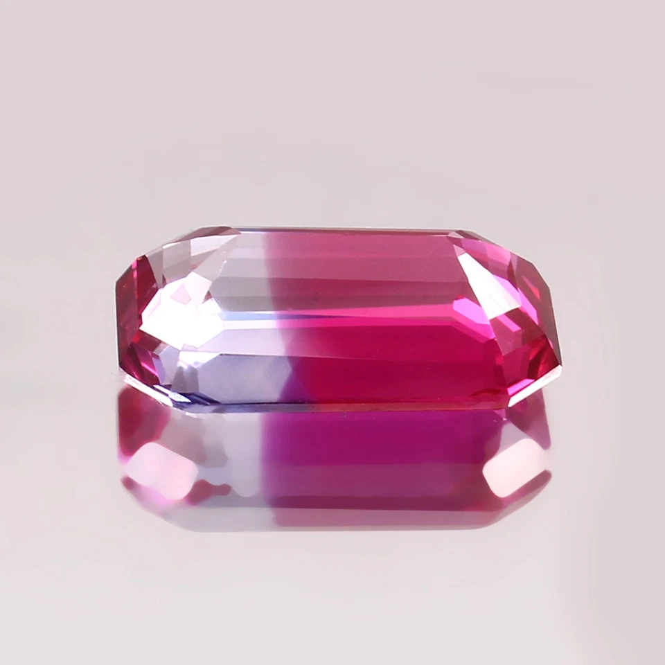 AAA 天然无瑕锡兰双色蓝宝石翡翠切割散装宝石 18x10 毫米 — 第 4/4 张图片