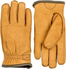 Hestra Mens Leather Gloves: Tived Nubuck Winter Cold Weather Gloves, Size 11