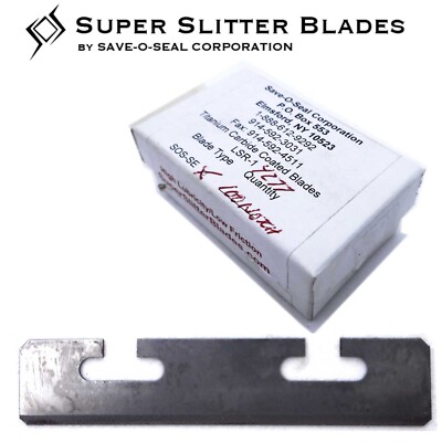 Save-O-Seal Titanium Coated Carbide Injector Blades SOS-SE Notched LSR-1 (100pk)