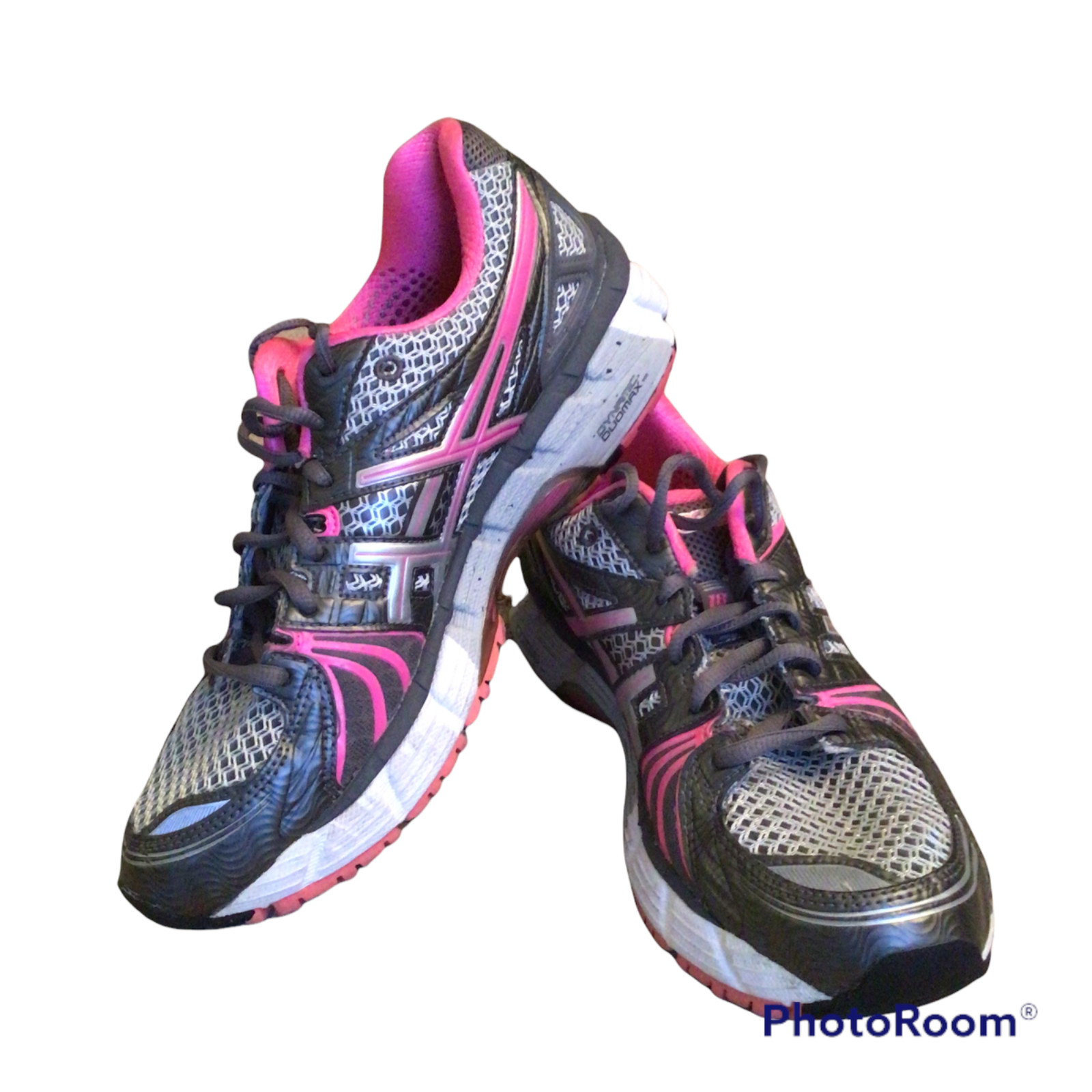 ASICS Gel Hayand 18 Women’s Size 8.5 Pink Silver Solyte Athletic READ NO INSOLES