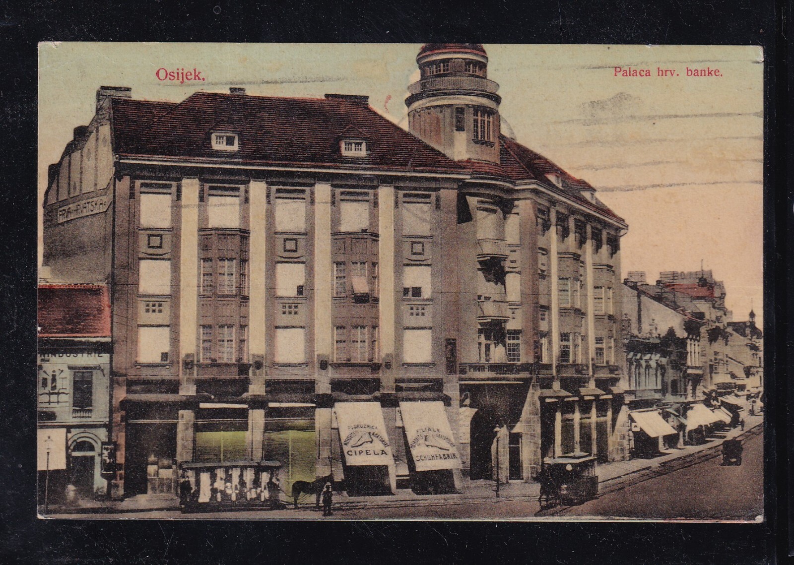 Cartolina Ungheria Osijek Palaca Hrv. Banke XS251