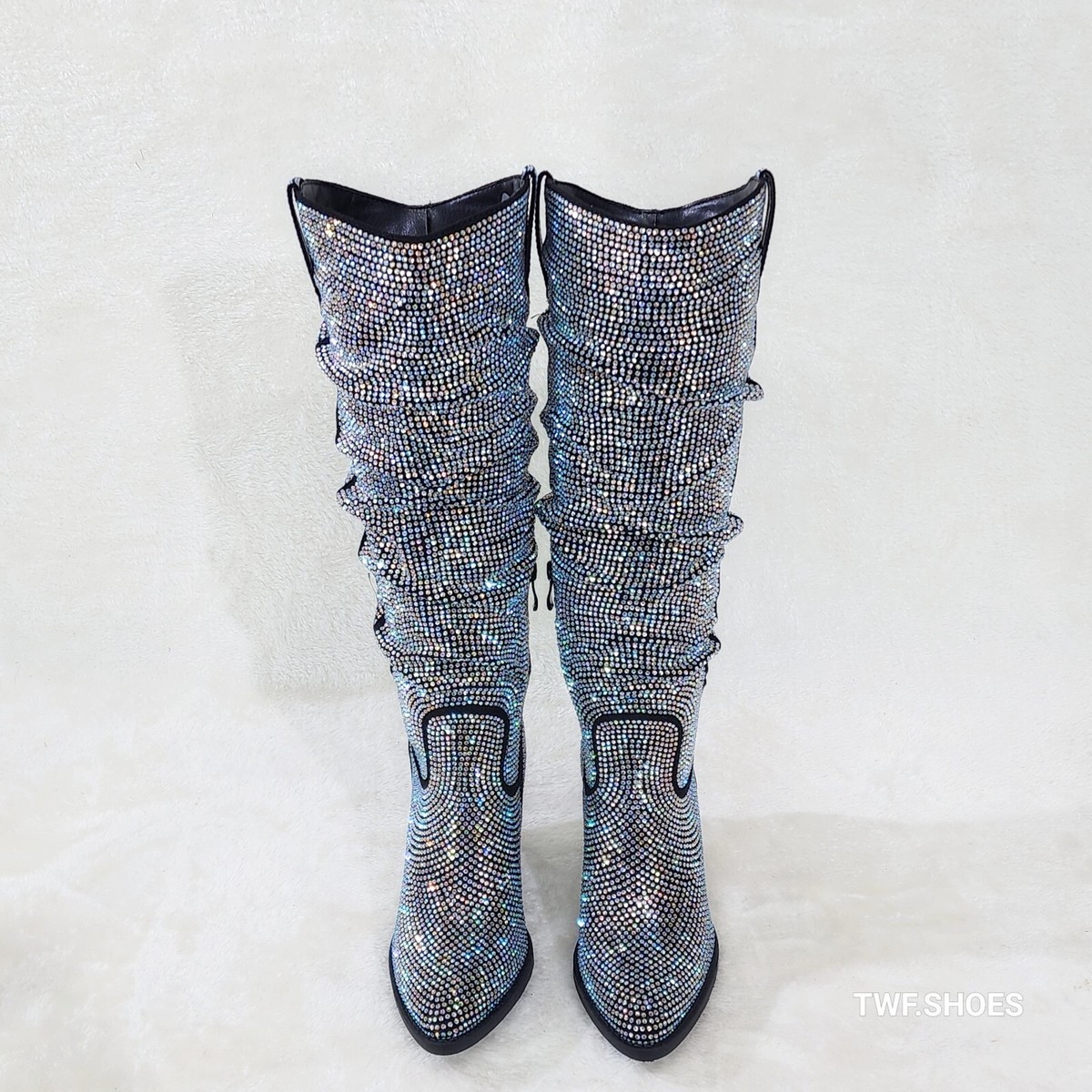 スレンダーストーン Angel Rider Iridescent Rhinestones Glam Western Cowgirl