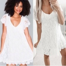 Show Me Your Mumu White Lace Kylie Mini Dress Size X-Small