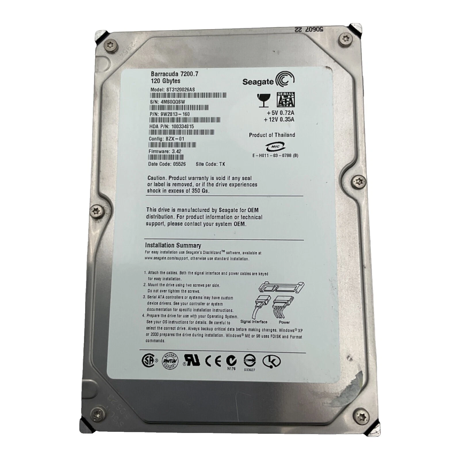 Seagate Internal Hard Disk Drives DMA/ATA-100 (Ultra)