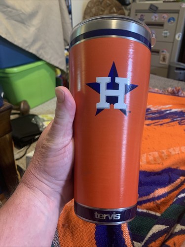 Houston Astros Tervis Steel Mug 30 Ounces 30ozs Some Chipped Paint - Picture 6 of 9