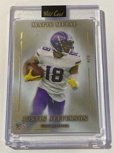 JUSTIN JEFFERSON vikings 2026 Wild Card Matte Metal 250th Gold 4/8 (B3)
