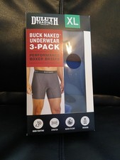 Duluth Trading Co Buck Naked Men  s Performance Boxer Briefs Size XL, 3-pack