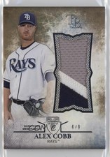 2015 Topps Triple Threads Unity Single Jumbo Relics Gold 4/9 Alex Cobb nd3