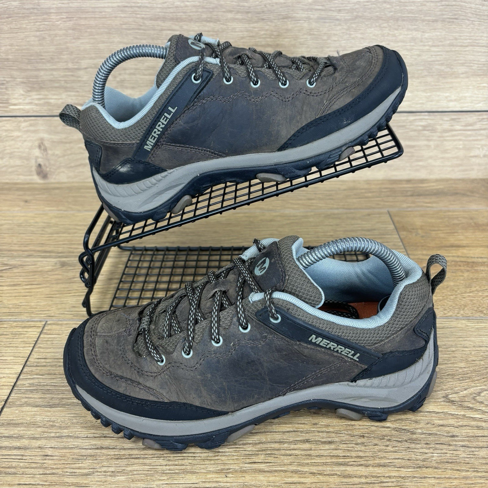 Merrell scarpe da passeggio donna taglia UK 5 escursionismo outdoor trail scarpe da ginnastica marroni