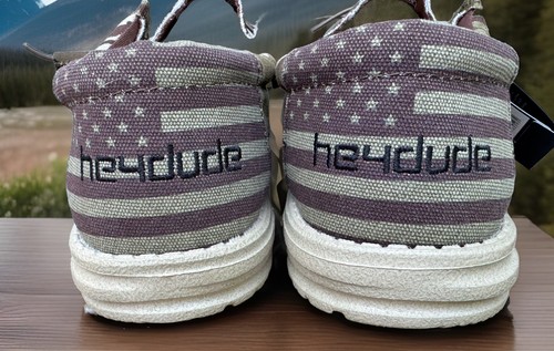 Hey Dude Men’s Wally Camo Flag Slip-on Shoes Size 13 - Picture 4 of 4