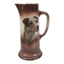 Antique Taylor Smith & Taylor Canine Tankard Jack Russell Terrier Dog Pitcher