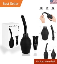 Enema Bulb Kit with Lubrication - Comfortable Anal Douche for Men/Women