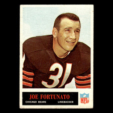 Joe Fortunato #21 1965 Philadelphia Chicago Bears Football Card NFL EX