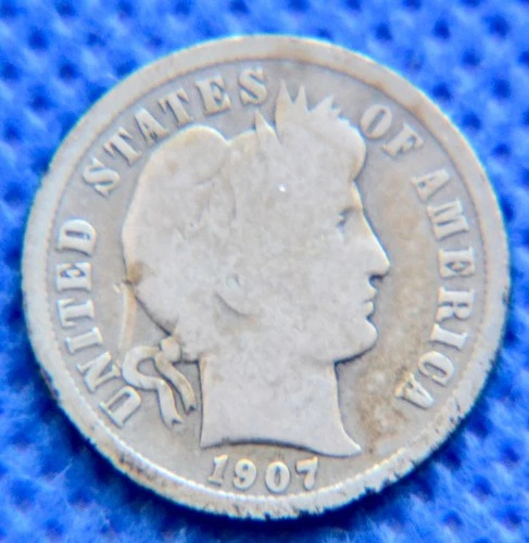 1907-D - Barber Dime - Good -  #N1516