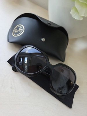 Ray Ban Sunglasses Black RB 4098 Jackie Ooh 601 /8g Black NEU & ORGINAL Brille