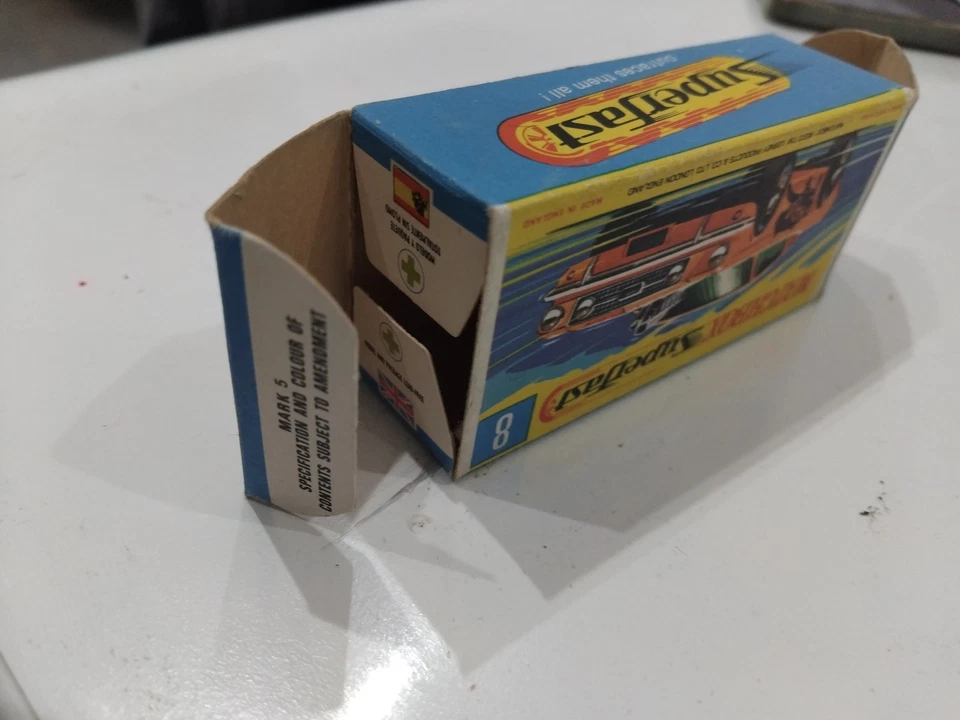 LESNEY MATCHBOX SUPERFAST N.8 MUSTANG WILD CAT Empty Box - Immagine 4 di 4