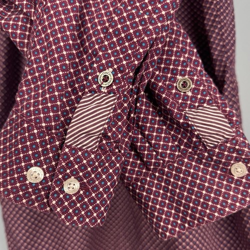 Cinch Modern Fit Mens Medium Button Up Shirt Western Rodeo Geometric Polka Dots - Picture 5 of 6
