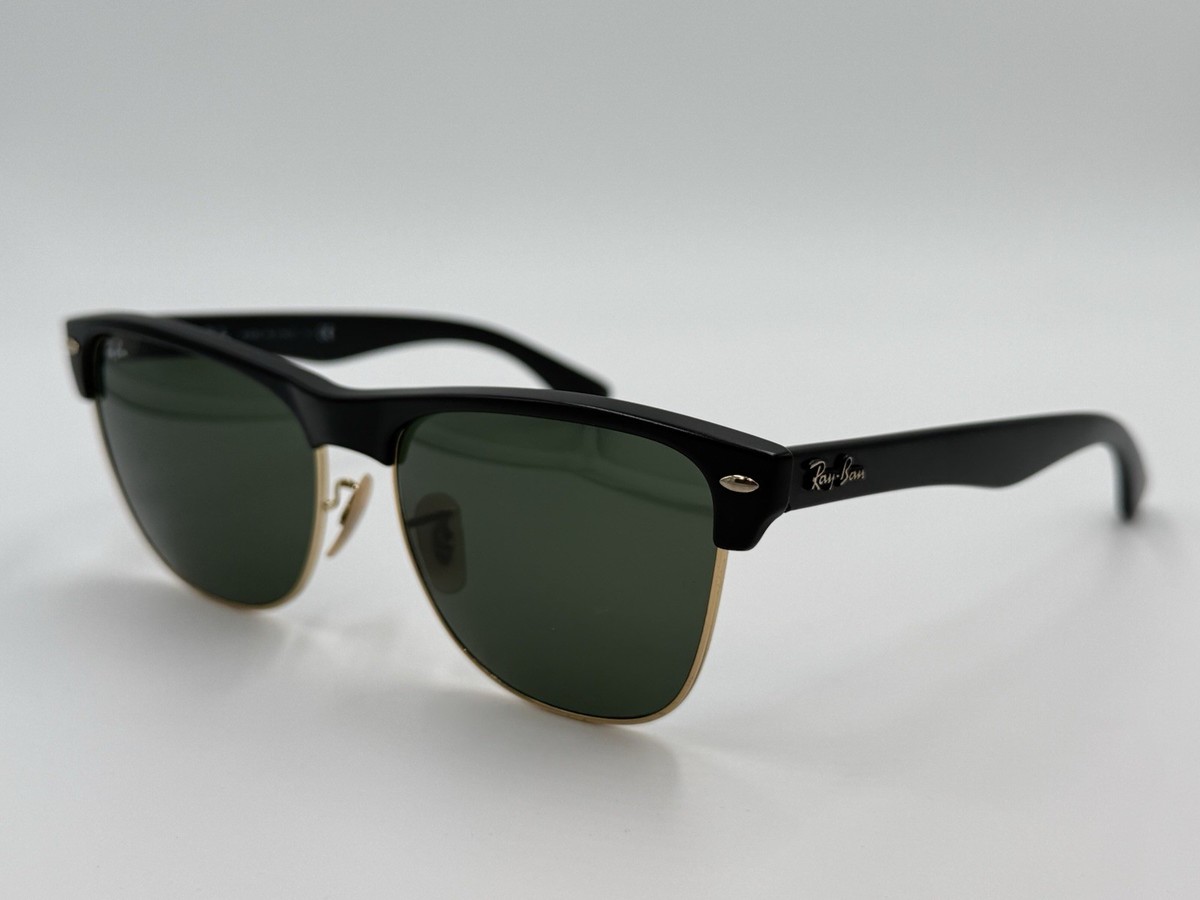 Ray Ban RB4175 877 CLUBMASTER OVERSIZED Black; Green Classic G15