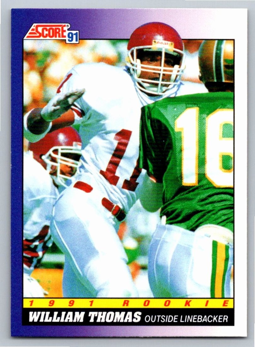 1991 Score #585 William Thomas Philadelphia Eagles RC Rookie Football Card