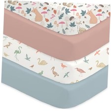 Crib Sheets 4 Pack, Baby Crib Sheets Fitted for Boys Crib Sheets 4PK Squirrel