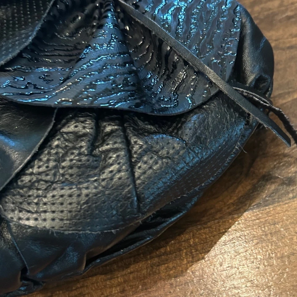 Bolsos de Colección Años 80 Por Pinky Cuero Genuino Flor Apliques Bolso de Hombro Cartera Foto 4 de 4