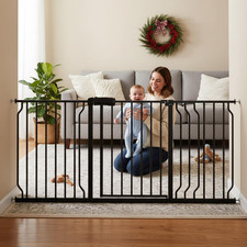Extra Wide Baby Gates for Doorways 52.76"-62.20" Extra Wide Baby Gate Dog Gate P