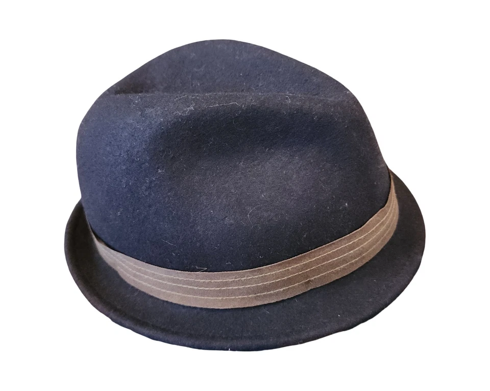 Elegante Fedora de Lana Azul Marino con Banda Marrón de Goorin Brothers XL Foto 3 de 4