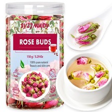 Premium Dried Rose Buds, 150g/5.29oz Edible Rose Petals Loose Tea, Direct Fro...