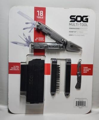 SOG 18 PowerAccess Multi-Tool Bonus Kit with 13 Hex Bit Sheath and Centi I Knife