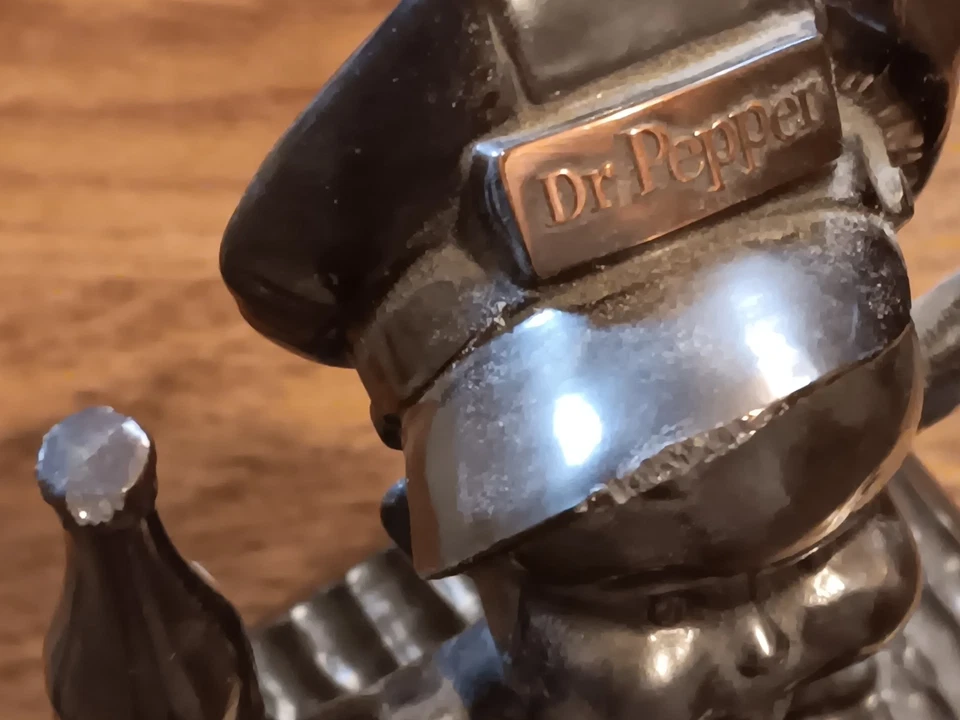 Figura publicitaria premio Dr Pepper PERKY 10 2 4 vintage cobre bronce Foto 3 de 4