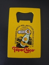 BOTTLE OPENER Topo Chico Yellow Square Metal Genuine
