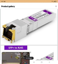10GBASE-T SFP to RJ45 Transceiver, 1/2.5/5/10G Multi-Rate Copper SFP to Eth...