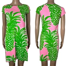 Lilly Pulitzer Pineapple Flamenco Print Loren Summer Shift Dress Size XS