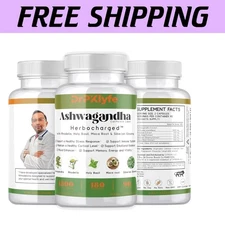Lab Certified Ashwagandha Supplement Blend - Anxiety Relief & Vitality 180ct
