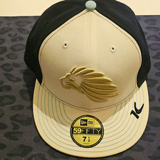 New Era 59FIFTY Cap KING  schwarz weiss beige hellblau Gr. 7 1/2 Anf2000er Jahre