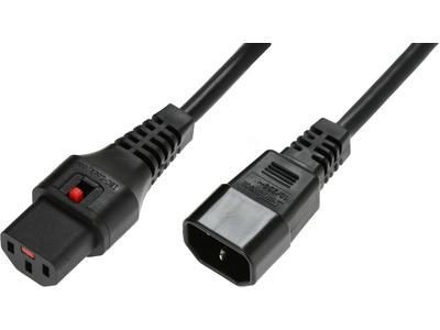 MicroConnect PC1071 Power Cable – Black 5m C14 to C13 IEC Lock