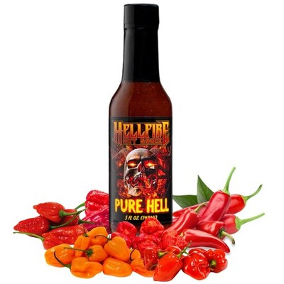 Hellfire Hot Sauce 5 Fl Oz Pack of 1 Gourmet Vegan Gluten Free Spicy Flavor