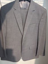 Jos. A. Bank Tailored Fit Comfort Stretch Plaid Suit Jacket Gray