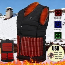 Heated Vest Winter Body Warm USB Electric Jacket Men Women Thermal Heating Coats