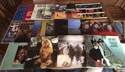 Vintage Empty Vinyl LP Record Lot of 18 Police Rolling Stones Eagles Journey +