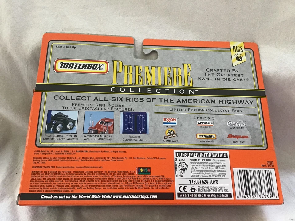 MATCHBOX CONVOY PREMIERE RIGS SERIES 3 KENWOTH CABOVER ' SNAP-ON ' BOXED - Image 2 of 3