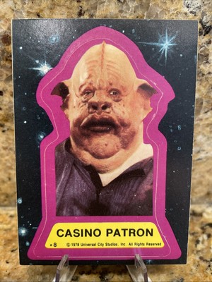 1978 Topps Battlestar Galactica Casino Patron STICKER card #8