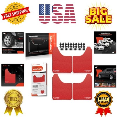 Universal Mud Flaps, 4 Pack Splash Guards for Truck Car Pickup SUV, Front & R...