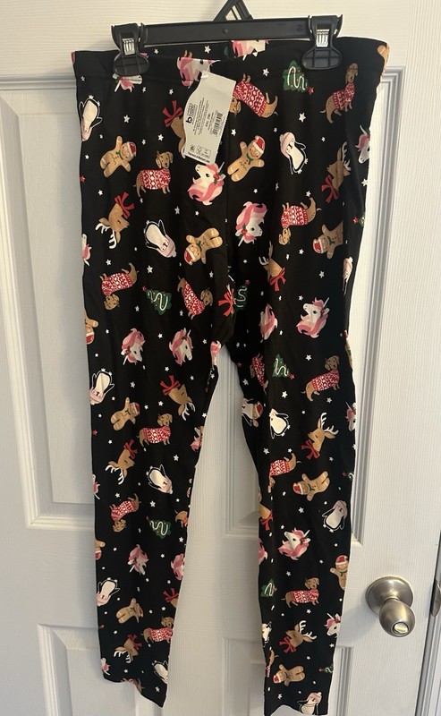 New Holiday Time Girls Christmas Icon Print Leggings Size XXL 18