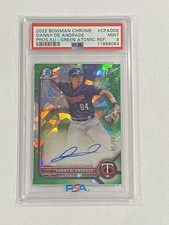Danny De Andrade 2022 1st Bowman Chrome Green Atomic Refractor Auto 85/99 PSA 9