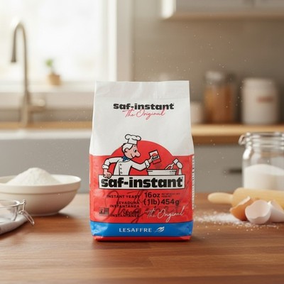 SAF-INSTANT YEAST RED LABEL SINGLE 1 lb 16oz PACKAGE